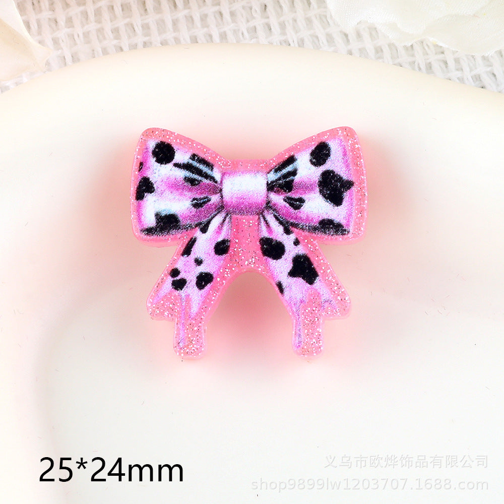 Wholesale 5pcs  Cartoon Bow Acrylic Beads