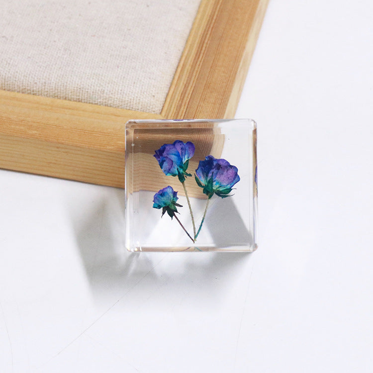 Wholesale 6pcs Cube Real Dried Flower Desktop Crafts Ornaments