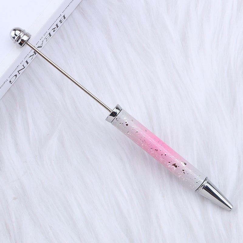 Wholesale Beadable Pensdiy UV Electroplating Starry Sky Sequins Gradient Beaded Ballpoint Pen