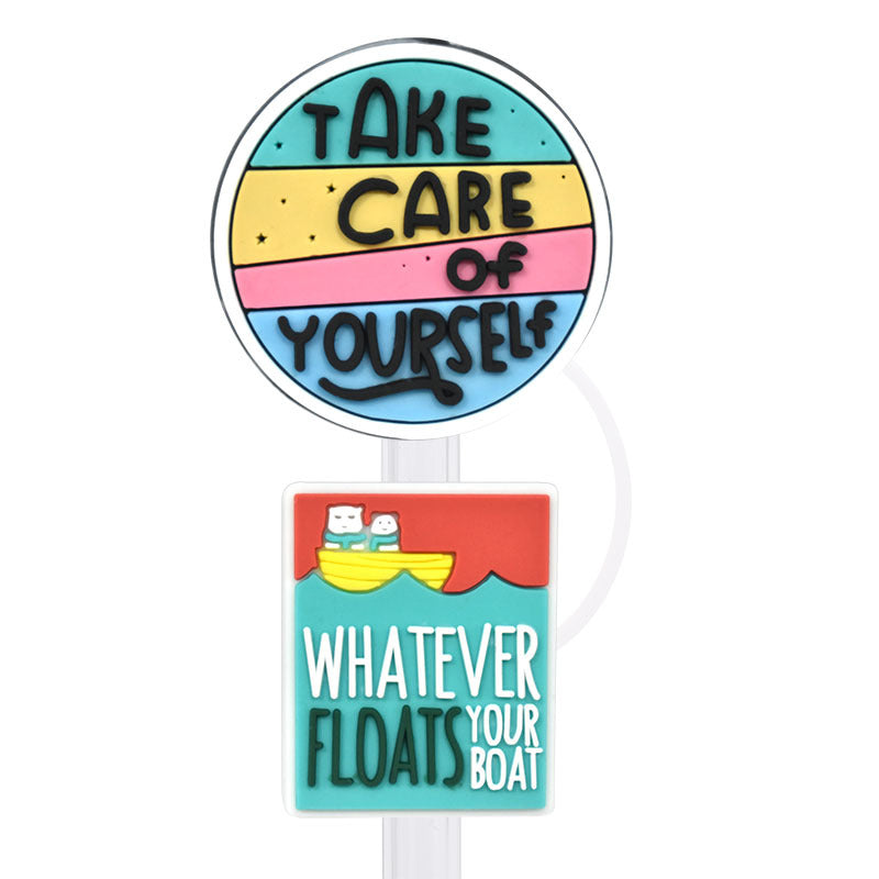 Wholesale  Random 100pcs/pack    Internet celebrity straw cap dustproof straw cover   Straw Tube Cap