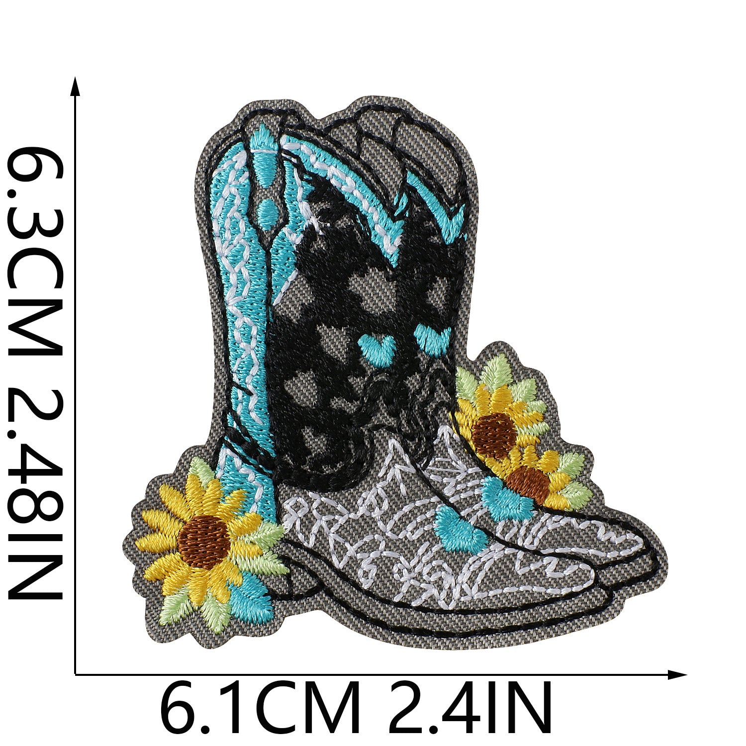 Wholesale Western Cowboy Cactus Embroidered Iron On Patches DIY et And Bag Crafts Boutique Resale