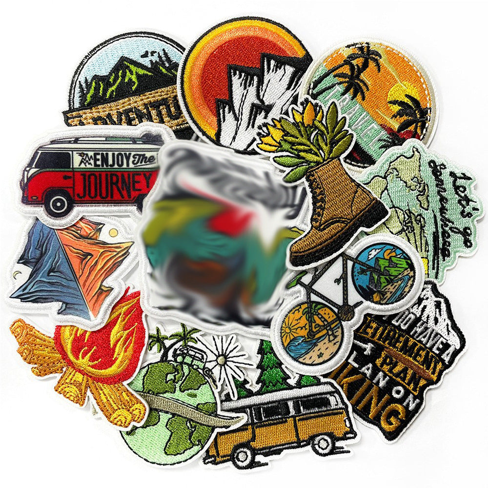 Wholesale  Pieces Outdoor Travel Camping Style DIY Patches
