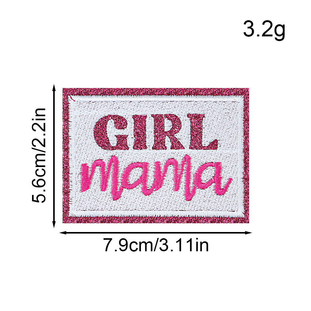 Wholesale English alphabet cloth patch with gold embroidery