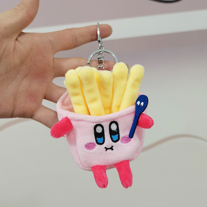 Wholesale French fry small pendant cartoon ornament keychain accessory gift