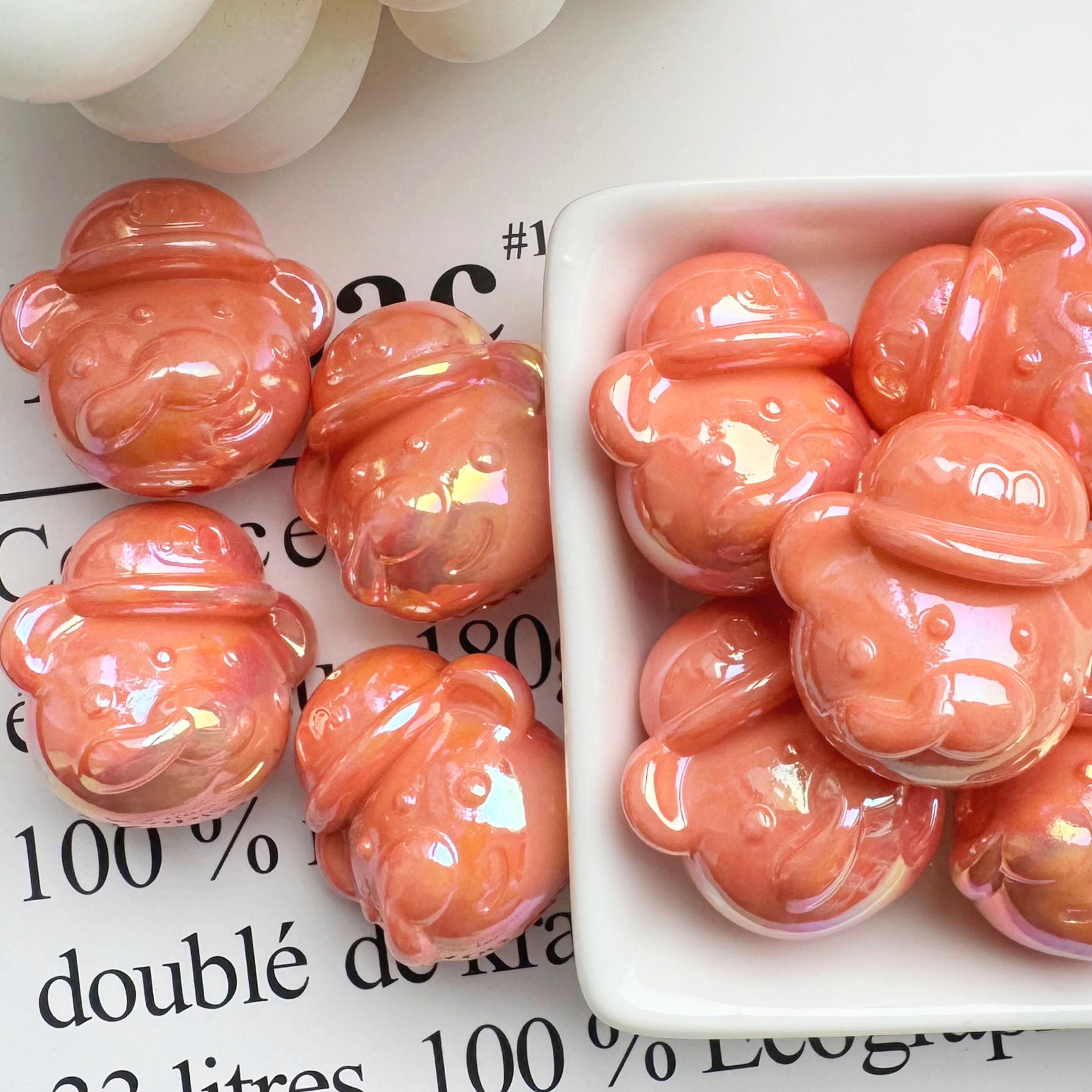 Wholesale 10pcs Colorful Pipe Cartoon Acrylic Beads