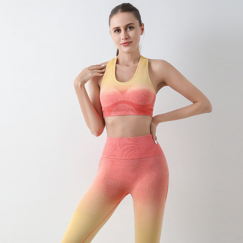 Wholesale Summer Thin High Waist Nylon Fitness Exercise Set