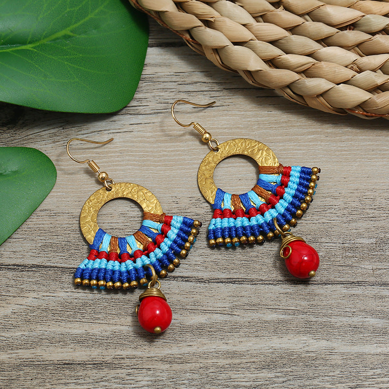 Wholesale Braided Vintage Alloy Earrings