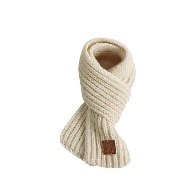 Wholesale Knitted Woolen Solid Color Children's Scarves