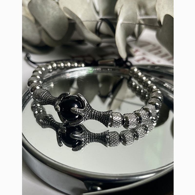 Wholesale Steel Ball Dragon Claw Drawstring Adjustable Bracelet