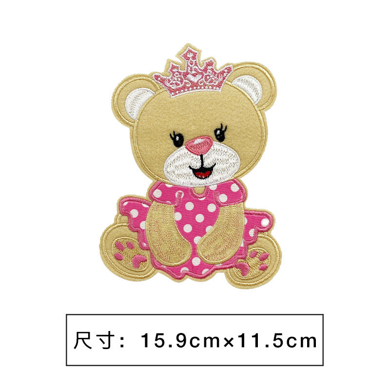 Wholesale Cartoon embroidery clothing decoration large patch cloth stickers