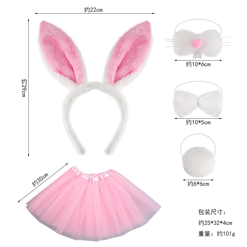 Wholesale Halloween Women Children's Performance Props Easter Cute Plush Rabbit Ear Headwear