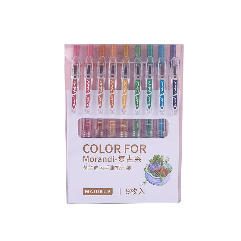 Wholesale 9pcs Lexuan Morandi Notebook Pen