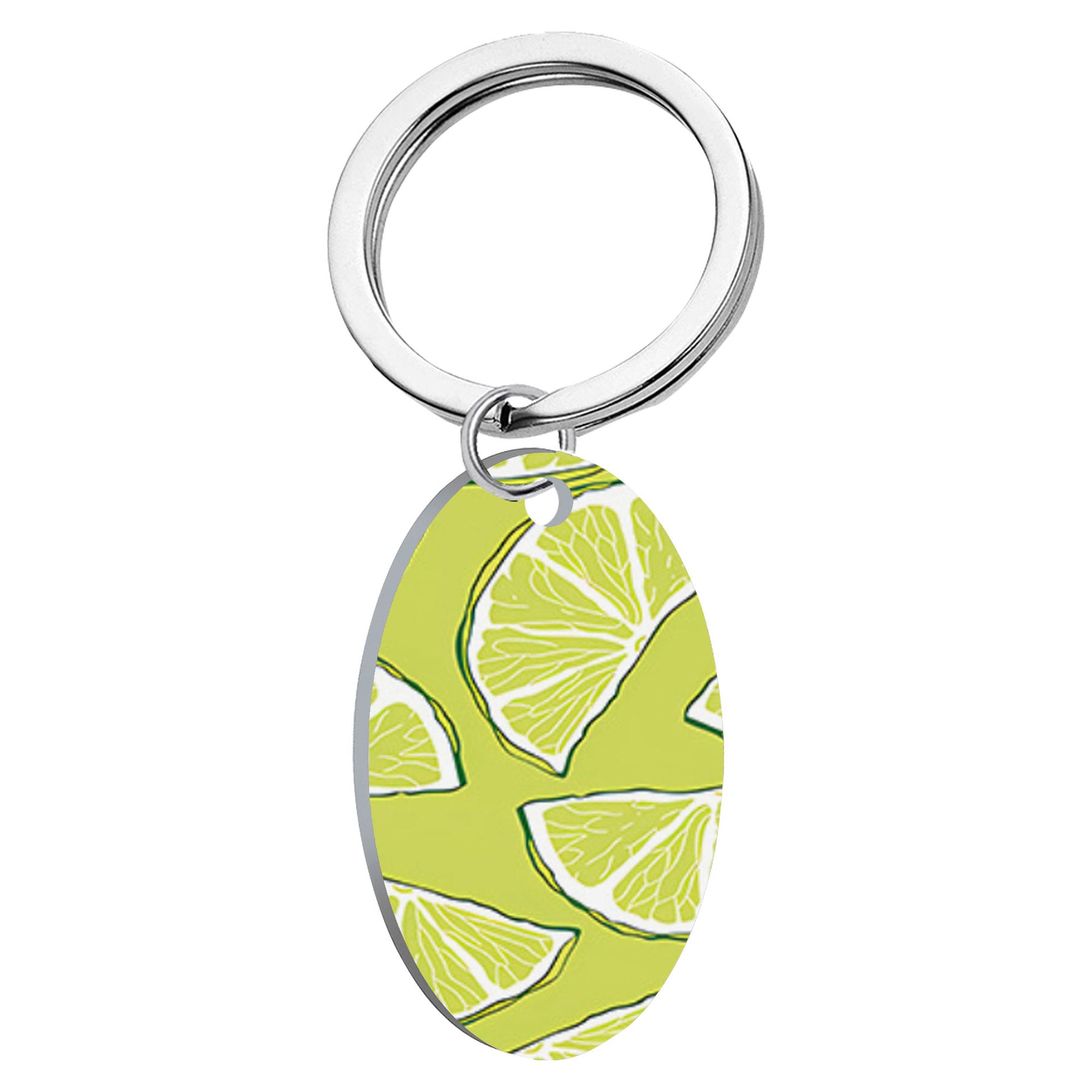 Wholesale Oil Painting Flower Stainless Steel Keychains