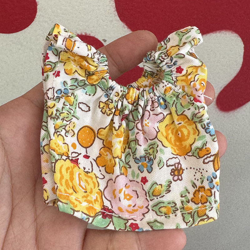 Wholesale Little Skirt  Can Wear Floral Dress 10cm Pendant Doll Clothes Accessories