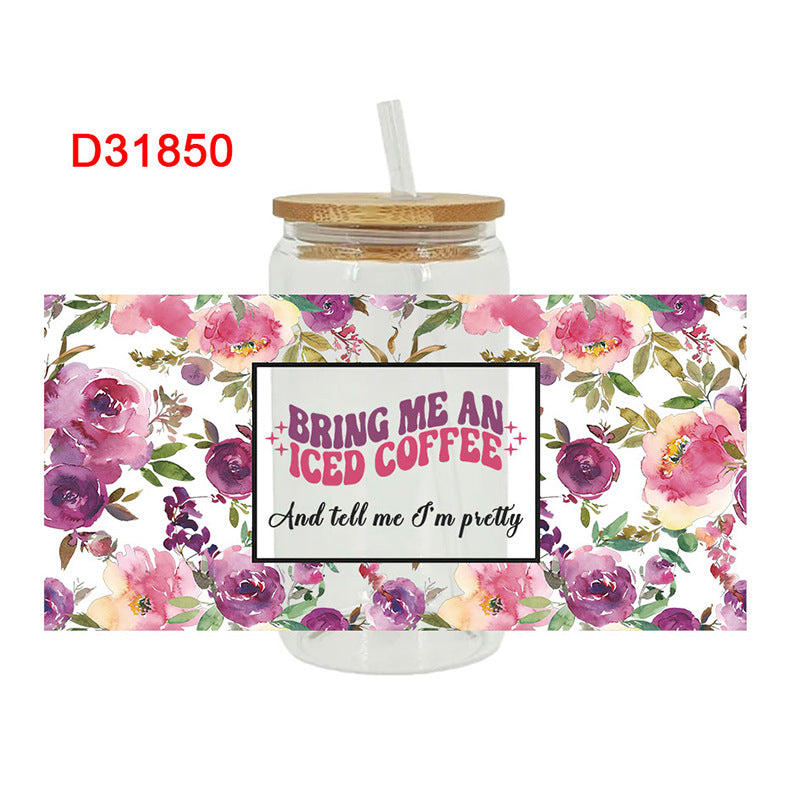 Wholesale Colorful sunflower 16oz Cup UV DTF Wrap