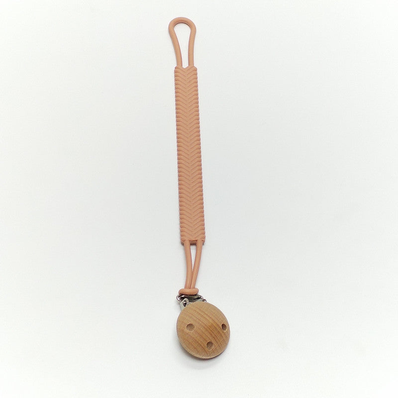 Wholesale Silicone Beech Wood Pacifier Chain