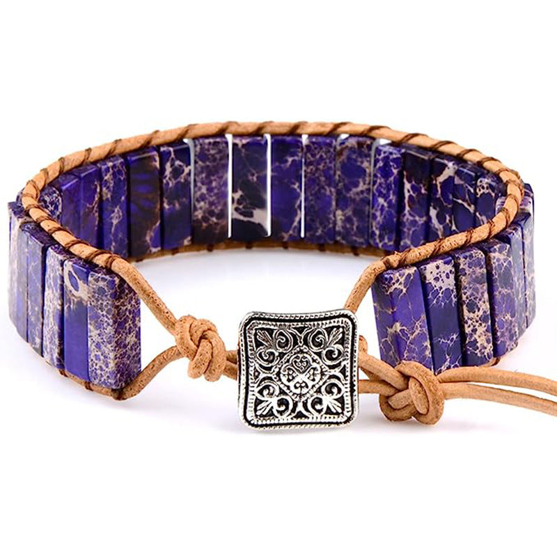 Wholesale Hand Woven Natural Stone Bracelet