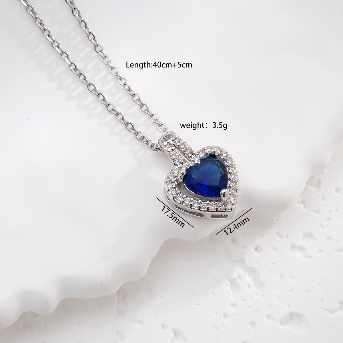 Wholesale suit inlaid zircon cross-border love necklace women' s peach heart jewelry