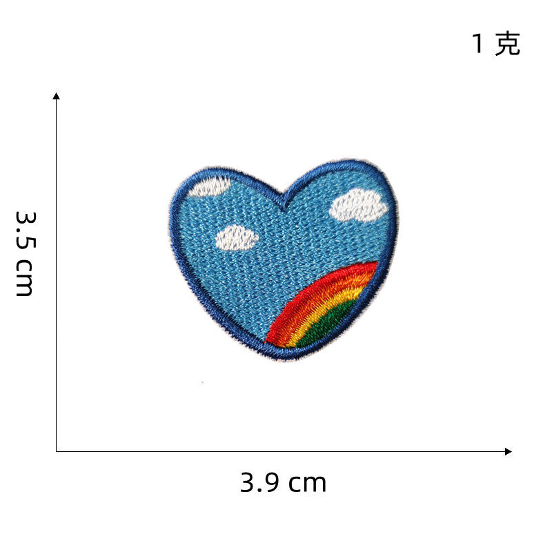 Wholesale Cartoon Heart Fabric Embroidery Patch