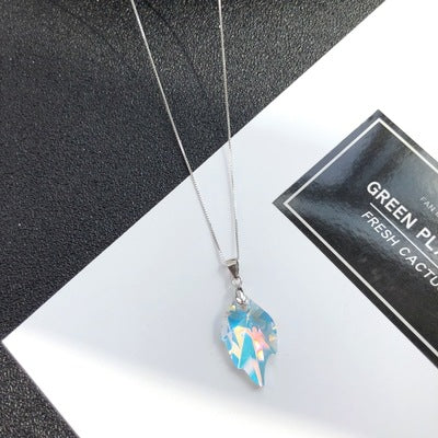 Wholesale S925 Sterling Silver Crystal Sparkling Diamond Necklace