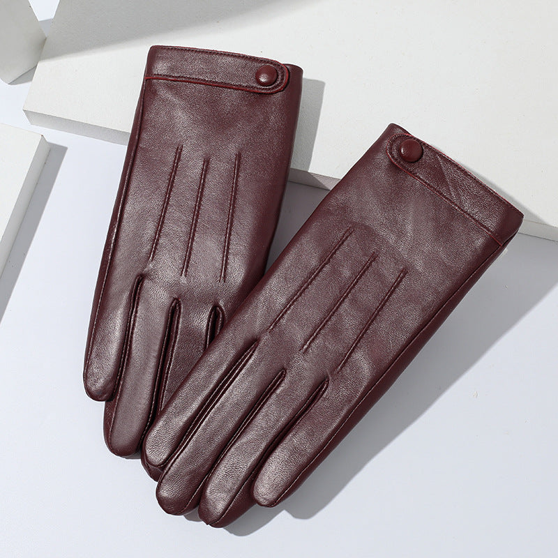 Wholesale Autumn and Winter Women's Windproof and Warm Sheepskin Glove