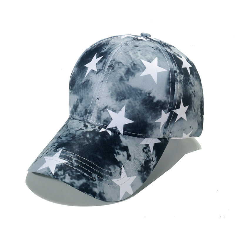 Wholesale Tie Dye Five Pointed Star Baseball Cap
