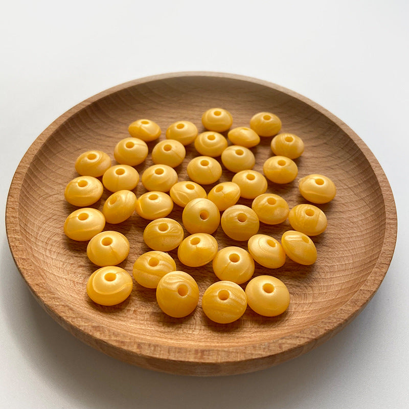 Wholesale 100pcs 12MM DIY Abacus Beads Silicone Small Spacer Beads