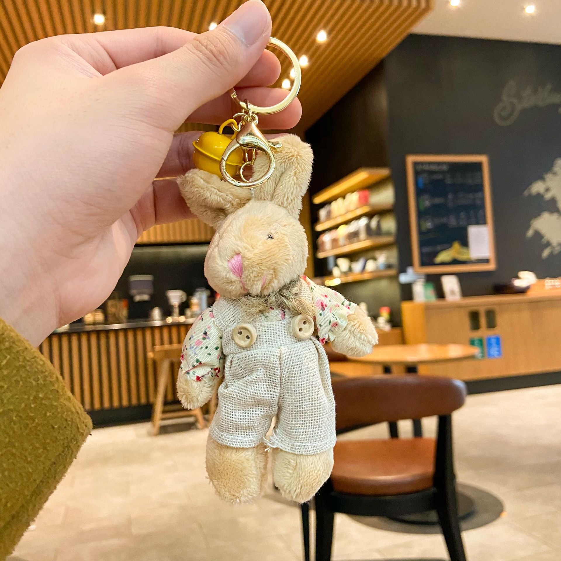 Wholesale Cute Teddy Bear Doll Plush Ball Keychain