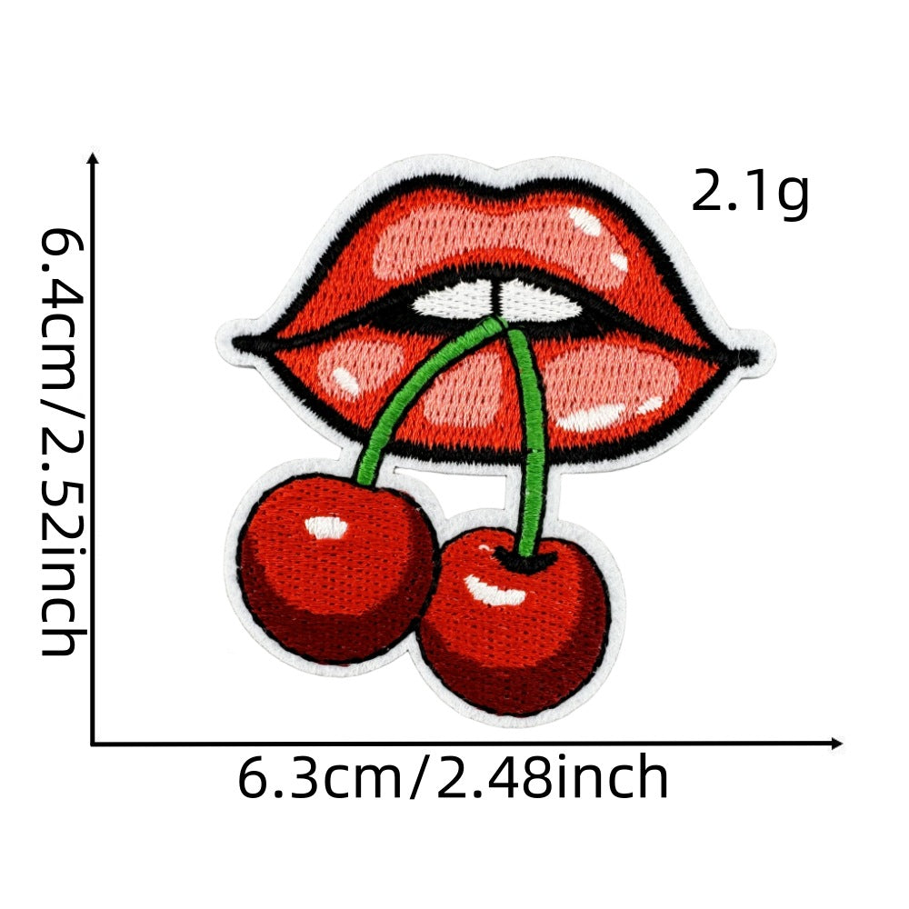 Wholesale Fruit Strawberry Cherry Cartoon Embroidery DIY Patches