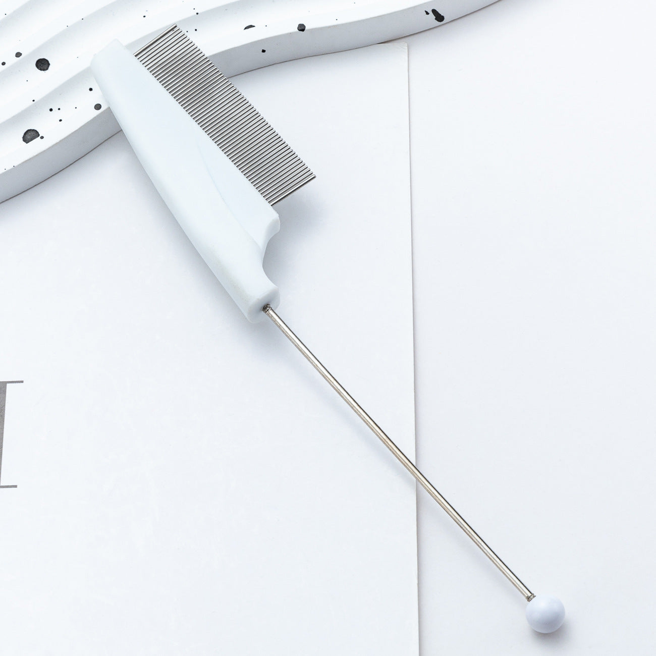 Wholesale DIY Beaded Pet Comb Stainless Steel Pet Comb