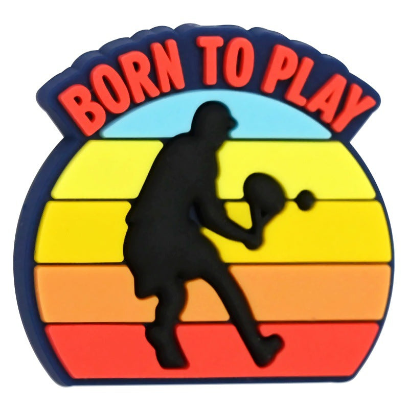 Wholesale Random 100pcs/pack PVC soft rubber perforated beaded accessories for ball sports series   Focal Beads