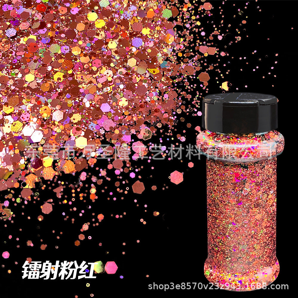 Wholesale Holographic Bottle Glitter Nail Art Colorful Sequins