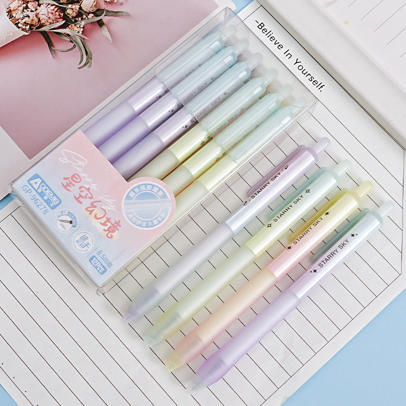 Wholesale 12pcs/pack creative stationery student press gel pen