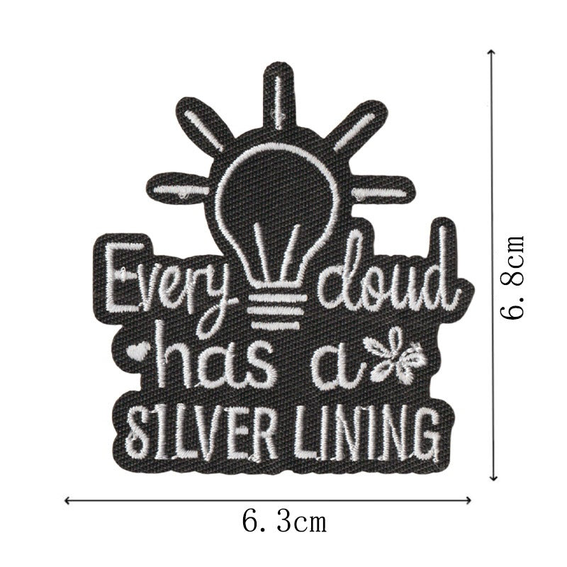 Wholesale Trendy Letter Embroidered Iron On Patches Set Of 9 Stylish DIY Craft Supply For ets Bags Towels