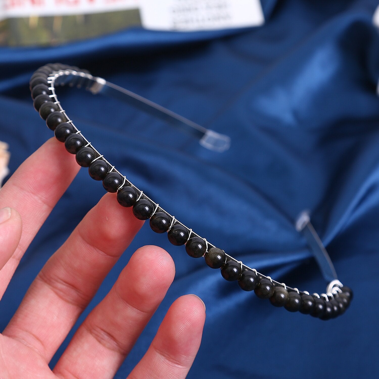 Wholesale Colorful Gravel Hair Hoops