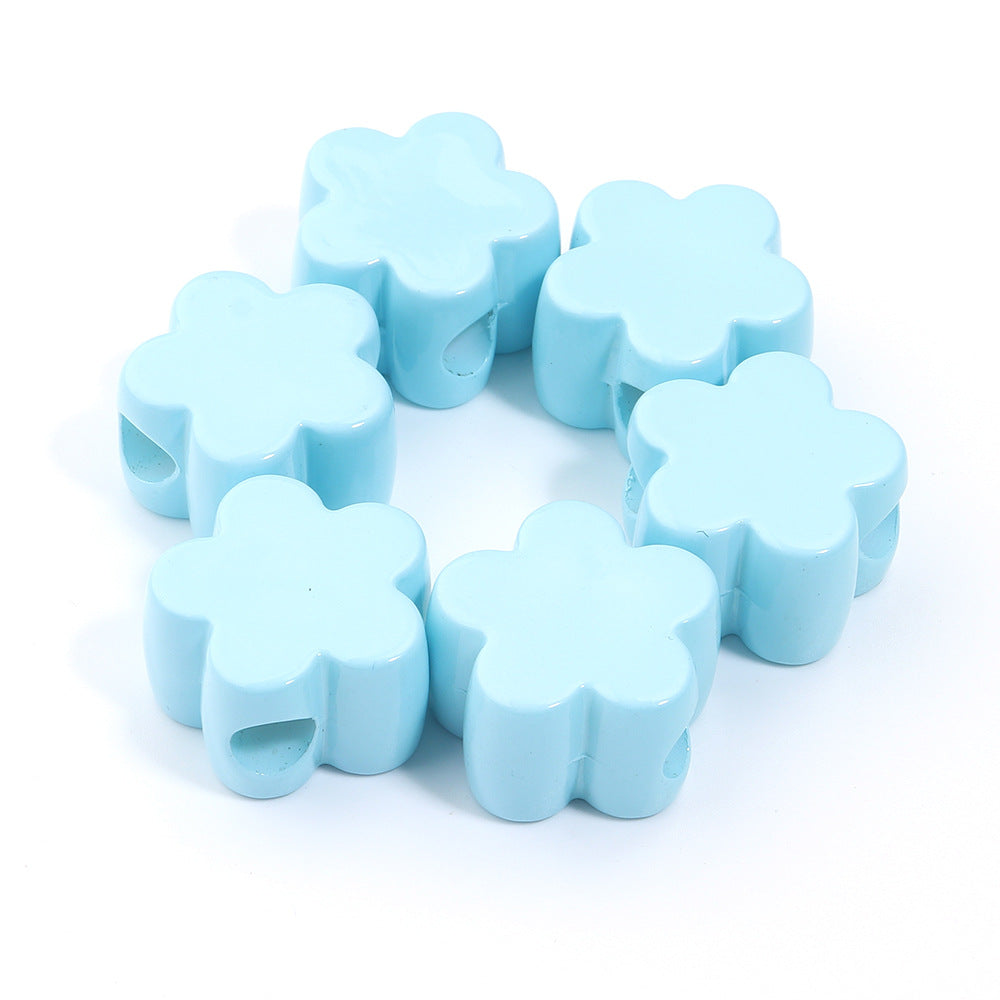 Wholesale 6pcs Acrylic Macaron Color Peach Heart DIY Beads