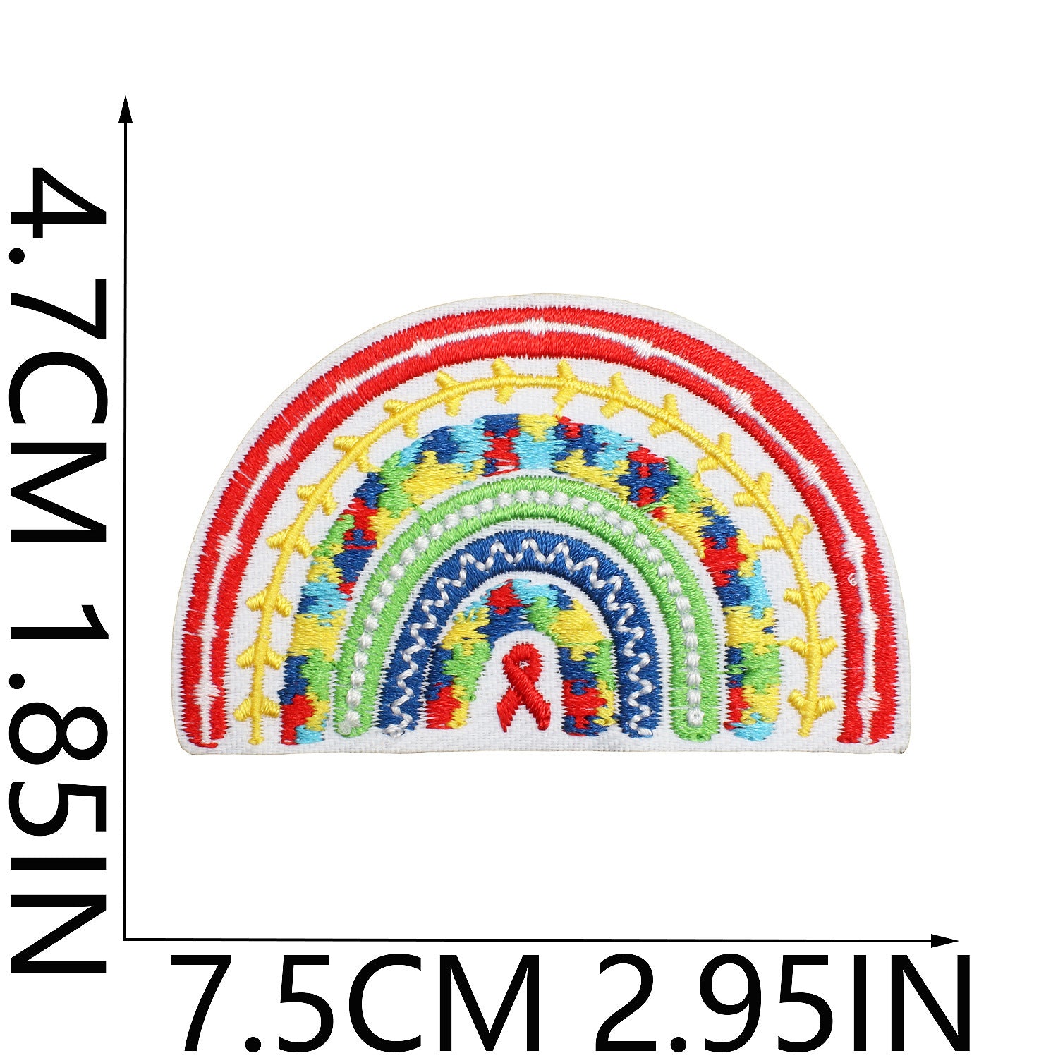Wholesale Colorful Dinosaur Turtle Polyester Embroidered Iron On Patch For Clothing Autism Awareness Craft Supply