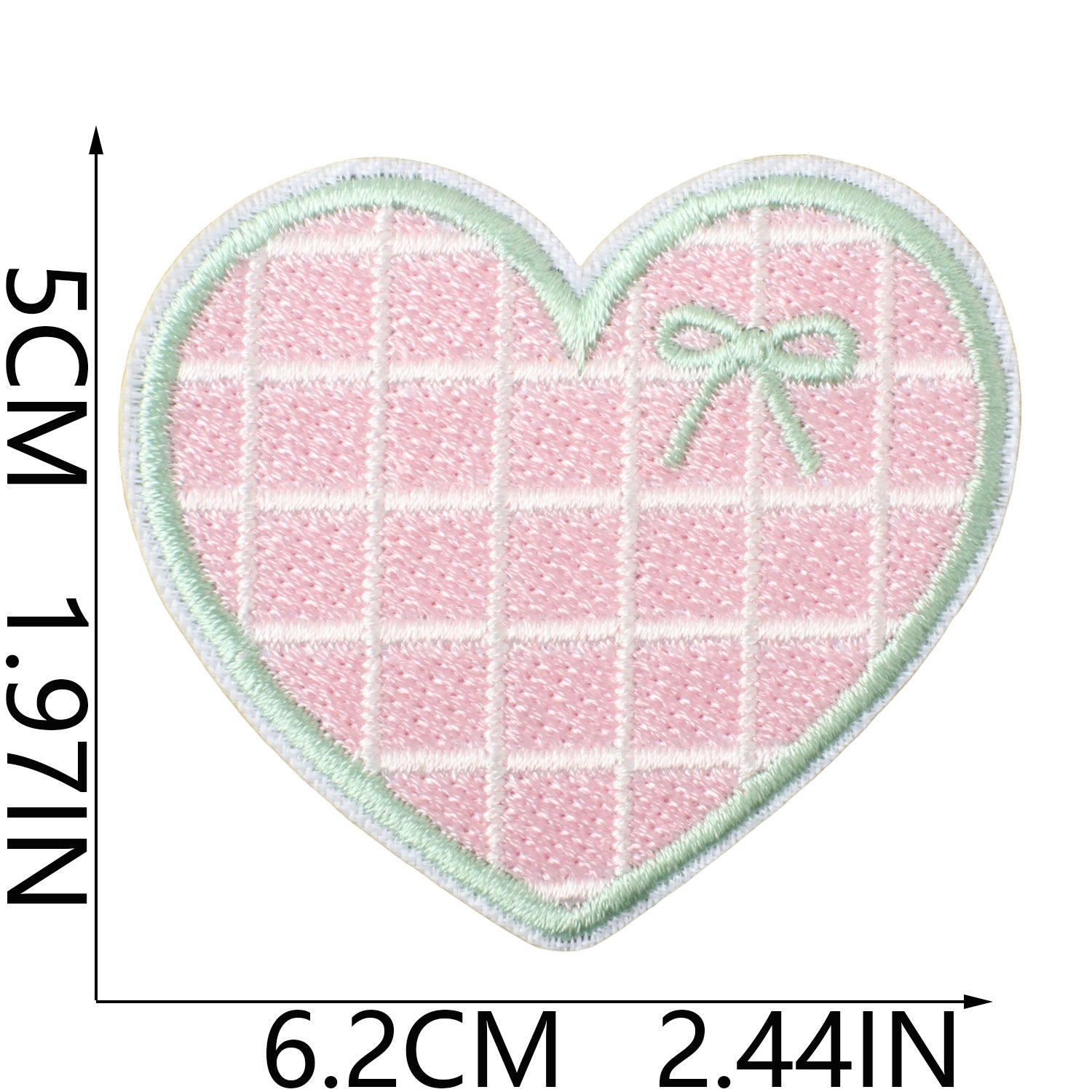 Wholesale Polyester Embroidered Heart Iron On Patch Cute Girl DIY Clothing Luggage Decorative Accent