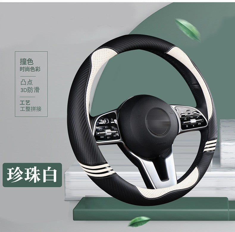Wholesale Car Steering Wheel Non-slip Sweat-absorbent Round Cute Cartoon Fiber Grip Cover