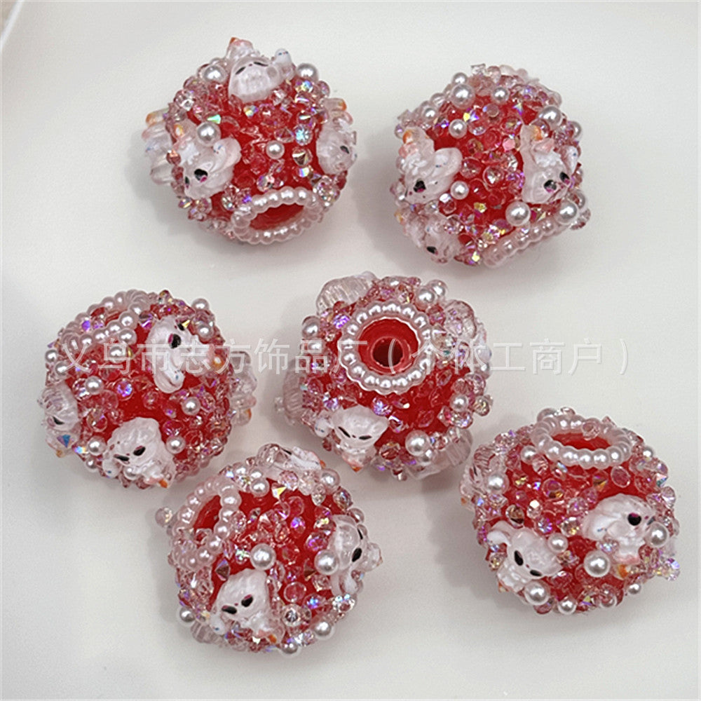 Wholesale 30pcs/pack flower ball DIY beaded