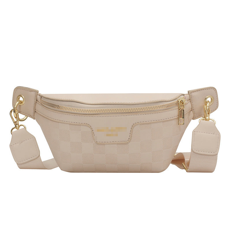 Wholesale The New Wide Strap Crossbody Rhombus Chain Casual Texture Large-capacity Chest Bag