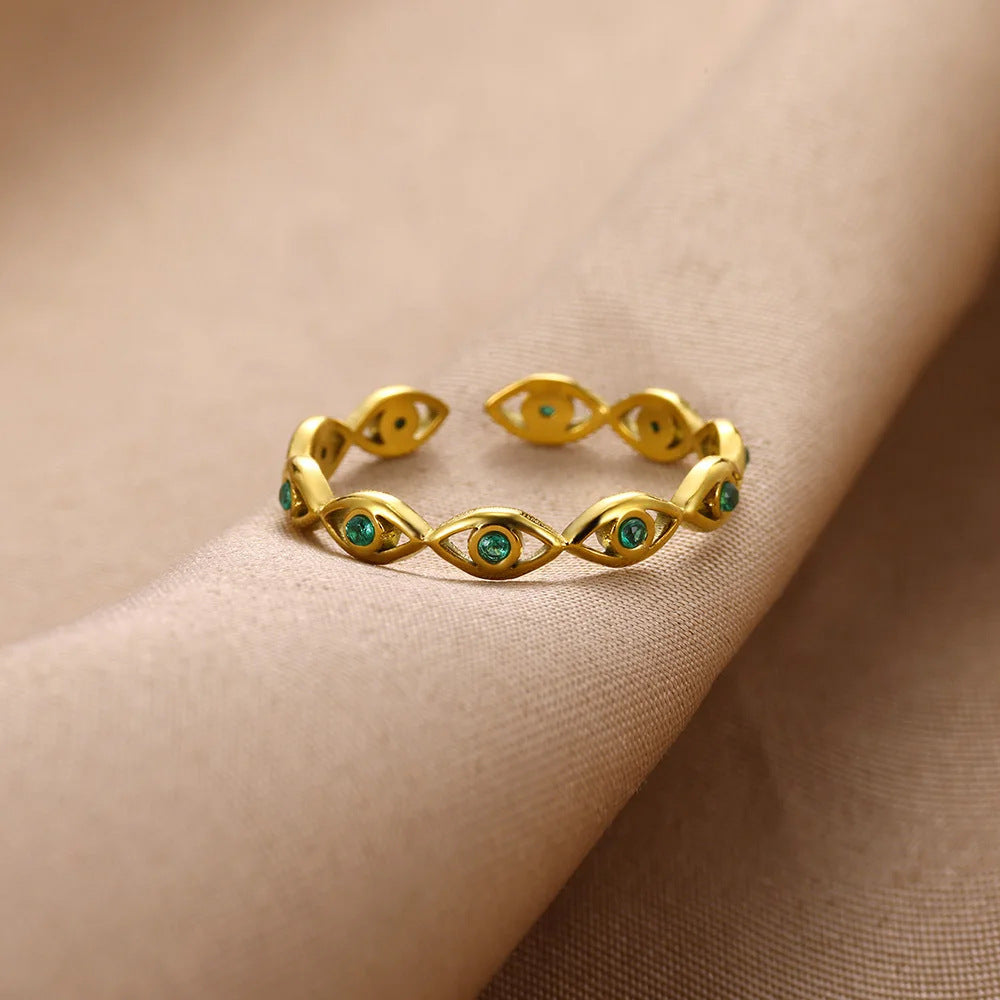 Wholesale Fashion Personalized Devil' s Eye Opening Index Finger Ring