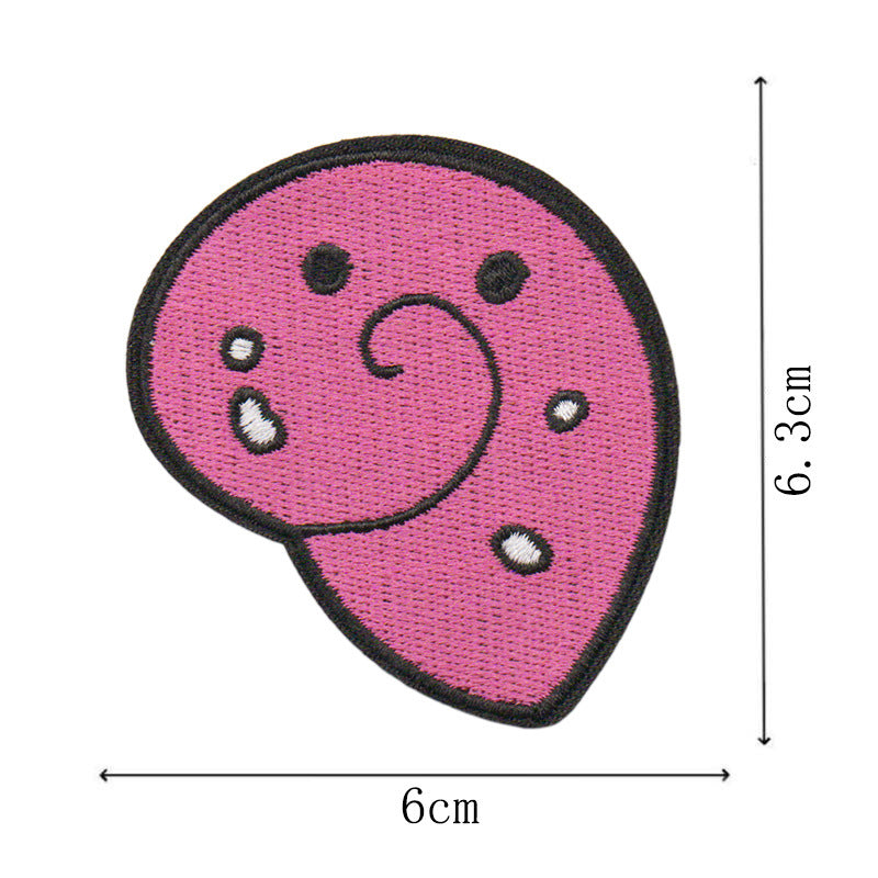 Wholesale Cartoon Pink Embroidered Patch With Heating Glue Backing DIY Fashion Accessory For Bags Clothes Shoes Towels