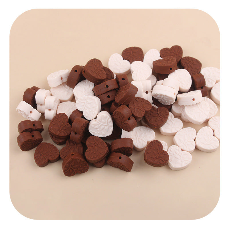 Wholesale Love Printed Silicone Beads