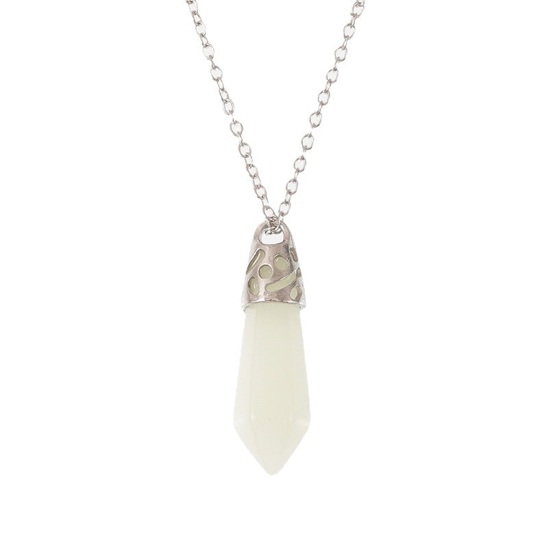 Wholesale Luminous Arrow Water Drop Love Cross Hollow Pendant Necklace