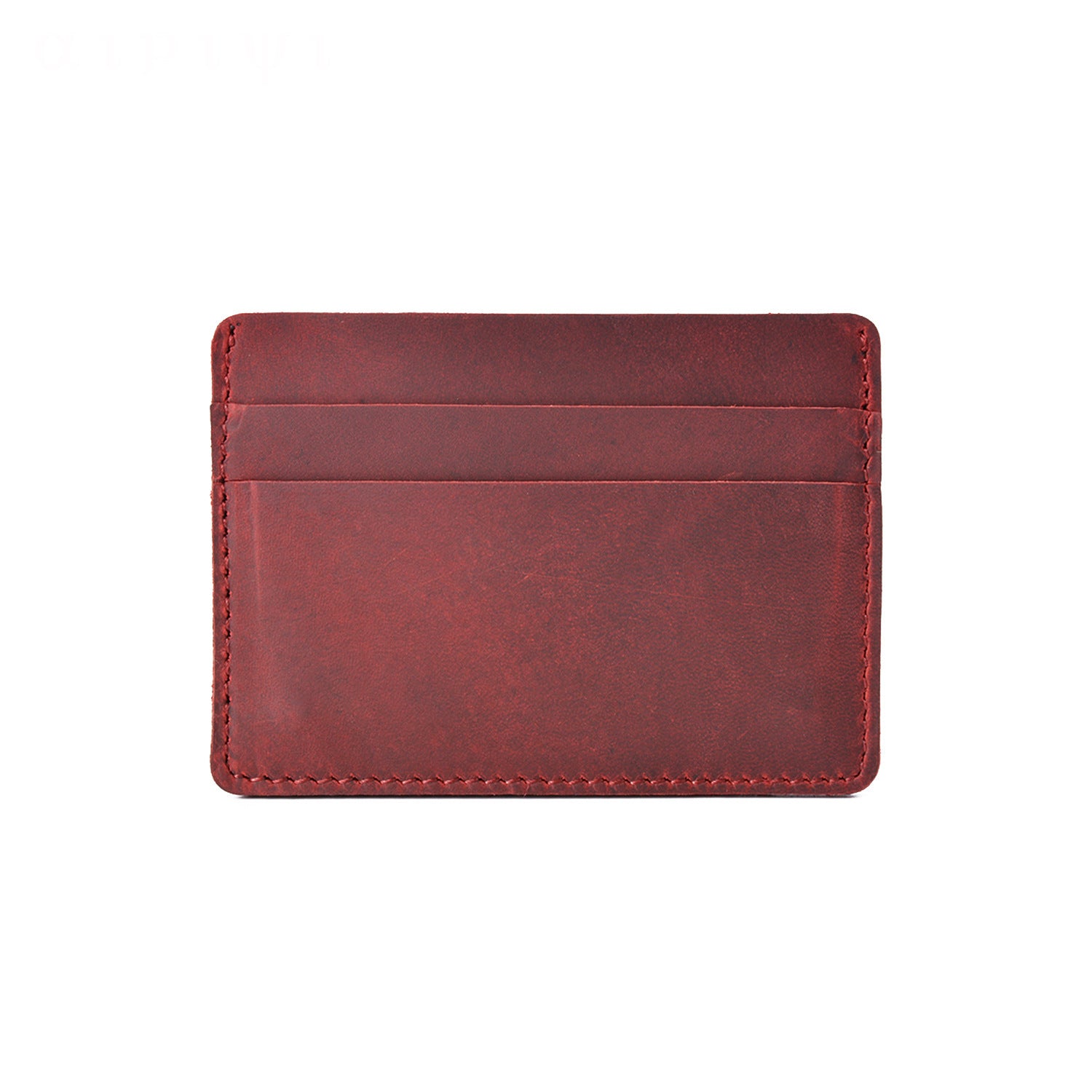 Wholesale Top Layer Cowhide Mini Vintage Handmade Ultra-Thin Leather Wallet