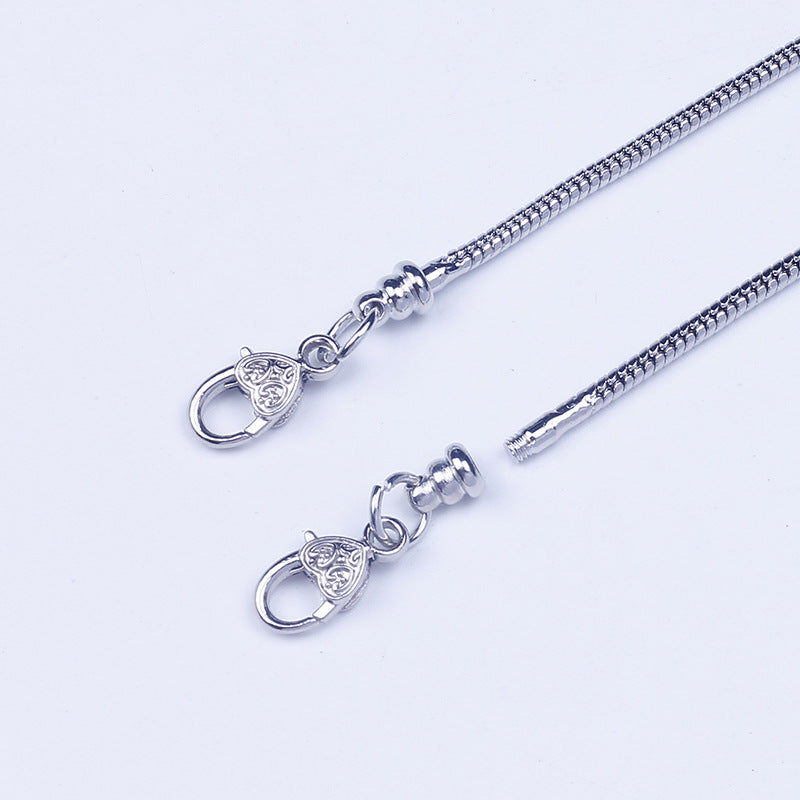 Wholesale White Plated K Snake Bone Love Lobster Buckle Bracelet