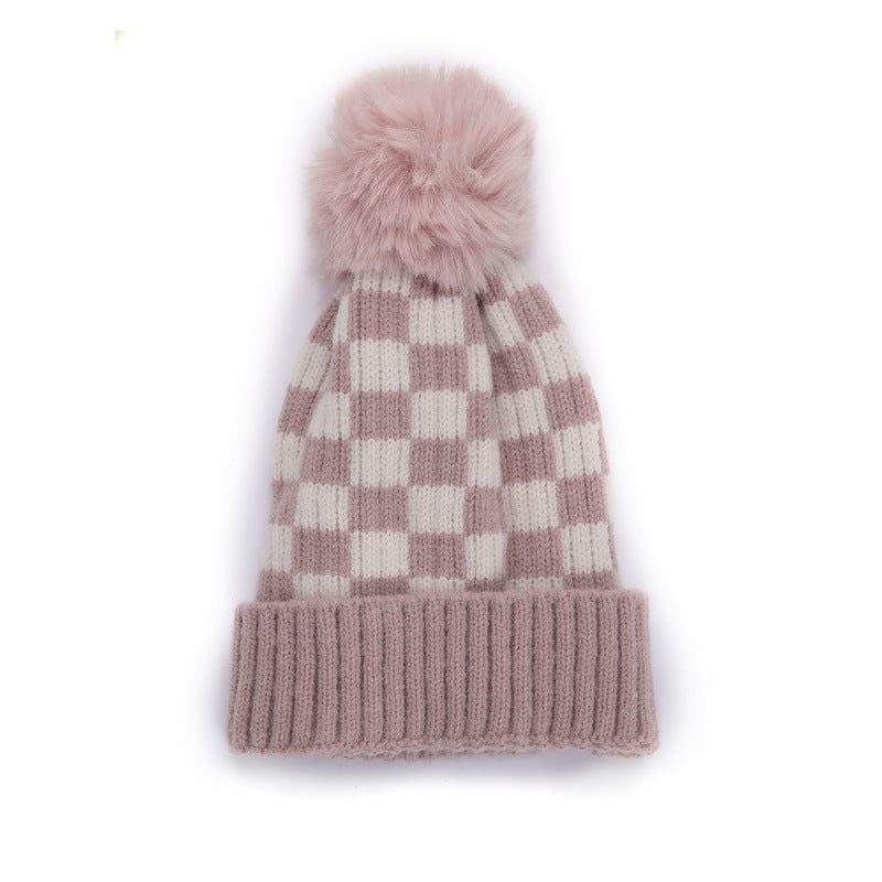 Wholesale Checkerboard Knit Beanie