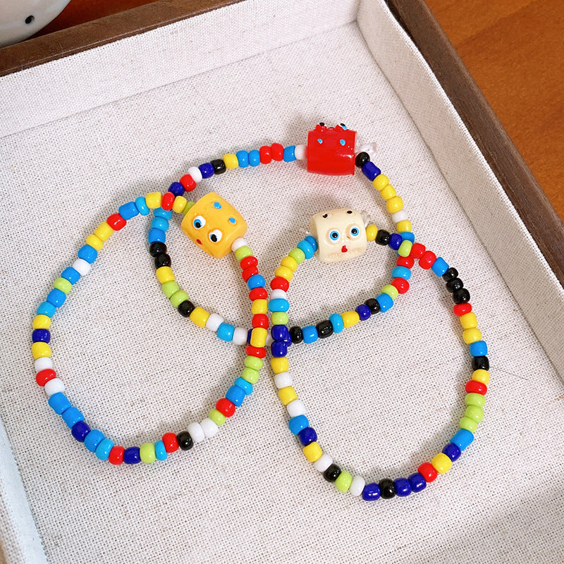 Wholesale Imitation Pearl Funny Little Monster Bracelet