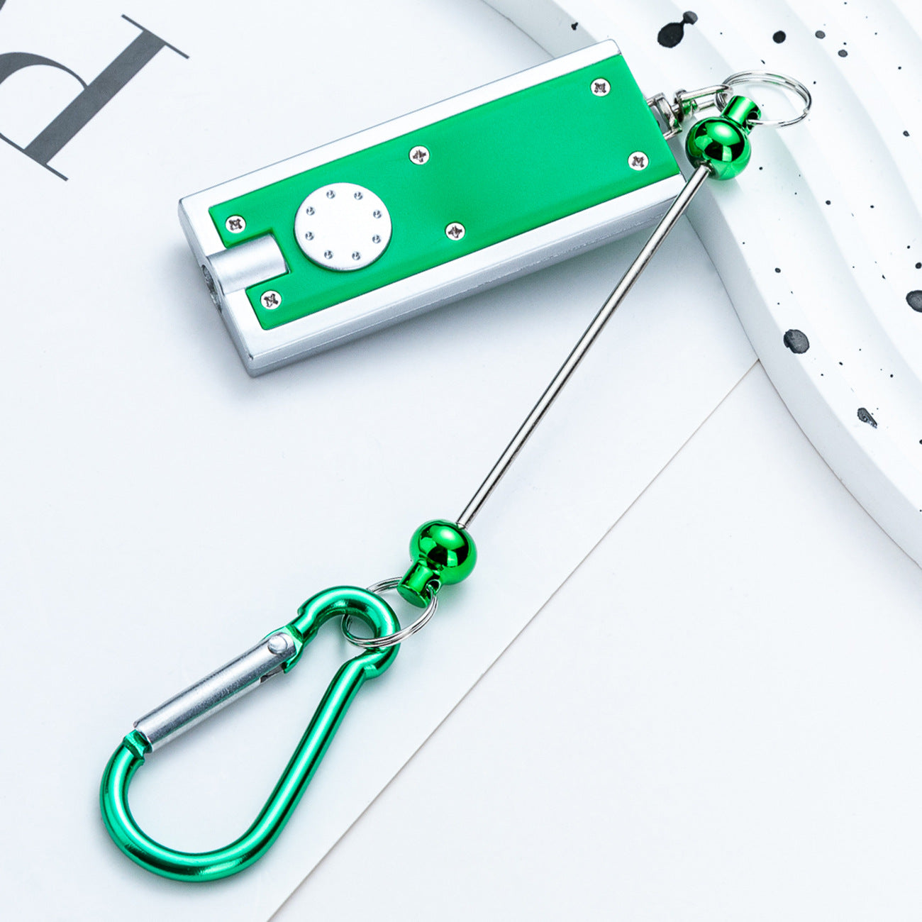 Wholesale DIY Beaded LED Mountaineering Buckle Light Square LED Small Flashlight